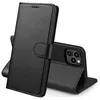 Image de Coque pour iPhone 14 PRO - Portefeuille Noir Rabat Clapet Aimanté Rangement Cartes Phonillico®