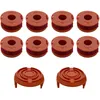 Image de Bobine fil coupe bordure fil de rechange WA0010 compatible pour Worx débroussailleuse WG150 WG155 WG160 WG165 WG170 Ø 1,65mm longueur 3m [Lot 8 bobines + 2 couvercles] Phonillico®