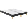 Image de Bultex Sommier 2 X 90 X 200 Vitality Ferme Jersey Gris Fon Duo 1820 (180x200)