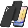 Image de Coque Pour Samsung Galaxy A25 5G Silicone Noir + Verre Trempe Little Boutik©