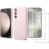 Image de Coque Pour Samsung Galaxy S24 Plus Silicone Rose + 2 Verres Trempes Little Boutik©