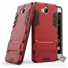 Image de Housse etui coque rigide anti choc pour Huawei Y5 et Y6 (2017) + verre trempe - ROUGE - htdmobiles