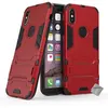 Image de Housse etui coque rigide anti choc pour Apple iPhone X + film ecran - ROUGE - htdmobiles