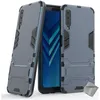 Image de Housse etui coque rigide anti choc pour Samsung Galaxy A7 (2018) + verre trempe - BLEU FONCE - htdmobiles