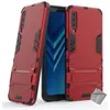 Image de Housse etui coque rigide anti choc pour Samsung Galaxy A7 (2018) + verre trempe - ROUGE - htdmobiles