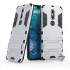 Image de Housse etui coque rigide anti choc pour Nokia 7.1 (2018) + verre trempe - ARGENT - htdmobiles