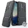 Image de Housse etui coque rigide anti choc pour Nokia 6.1 Plus (2019) + film ecran - NOIR - htdmobiles