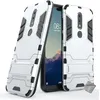 Image de Housse etui coque rigide anti choc pour Nokia 6.1 Plus (2019) + verre trempe - ARGENT - htdmobiles