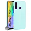 Image de Housse etui coque rigide simili cuir crocodile pour Huawei Y6p + film ecran - BLEU CLAIR - htdmobiles