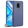 Image de Housse etui coque rigide simili cuir crocodile pour Xiaomi Redmi Note 9 Pro + film ecran - BLEU FONCE - htdmobiles