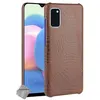 Image de Housse etui coque rigide simili cuir crocodile pour Samsung Galaxy A41 + film ecran - MARRON - htdmobiles