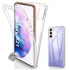 Image de Housse etui coque silicone gel 360 integrale Samsung Galaxy S21 5G + film ecran - TRANSPARENT - htdmobiles