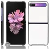Image de Housse etui coque rigide simili cuir crocodile pour Samsung Galaxy Z Flip / Z Flip 5G - BLANC - htdmobiles