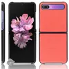 Image de Housse etui coque rigide simili cuir crocodile pour Samsung Galaxy Z Flip / Z Flip 5G - ROUGE - htdmobiles