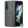 Image de Housse etui coque rigide simili cuir crocodile pour Samsung Galaxy Z Fold 3 5G - NOIR - htdmobiles