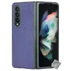 Image de Housse etui coque rigide simili cuir crocodile pour Samsung Galaxy Z Fold 3 5G - BLEU FONCE - htdmobiles