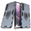 Image de Housse etui coque rigide anti choc pour Samsung Galaxy S22 5G + verre trempe - BLEU FONCE - htdmobiles