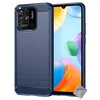 Image de Coque pour Xiaomi Redmi 10C - housse etui silicone gel carbone + film ecran - BLEU FONCE - htdmobiles