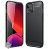 Image de Coque pour Apple iPhone 13 / 14 - housse etui silicone gel carbone + film ecran - NOIR - htdmobiles