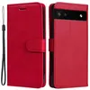 Image de Housse pour Google Pixel 6a 5G - etui coque pochette portefeuille + film ecran - ROUGE - htdmobiles