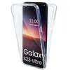 Image de Coque pour Samsung Galaxy S23 Ultra 5G - housse etui silicone gel 360 integrale + verre trempe - TRANSPARENT - htdmobiles