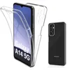 Image de Coque pour Samsung Galaxy A14 5G - housse etui silicone gel 360 integrale + film ecran - TRANSPARENT - htdmobiles