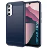 Image de Coque pour Samsung Galaxy A34 5G - housse etui silicone gel carbone + film ecran - BLEU FONCE - htdmobiles