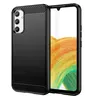 Image de Coque pour Samsung Galaxy A34 5G - housse etui silicone gel carbone + verre trempe - NOIR - htdmobiles