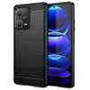 Image de Coque pour Xiaomi Redmi Note 12 Pro+ Plus 5G - housse etui silicone gel carbone + film ecran - NOIR - htdmobiles