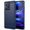 Image de Coque pour Xiaomi Redmi Note 12 Pro+ Plus 5G - housse etui silicone gel carbone + verre trempe - BLEU FONCE - htdmobiles