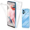 Image de Coque pour Xiaomi Redmi Note 12 4G - housse etui silicone gel 360 integrale + film ecran - TRANSPARENT - htdmobiles