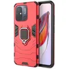 Image de Coque pour Xiaomi Redmi 12C / Redmi 11A / Poco C55 - housse etui rigide anti choc + verre trempe - ROUGE - htdmobiles