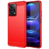 Image de Coque pour Xiaomi Poco X5 Pro 5G / Redmi Note 12 Pro 5G - housse etui silicone gel carbone + film ecran - ROUGE - htdmobiles