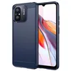 Image de Coque pour Xiaomi Redmi 12C / Redmi 11A / Poco C55 - housse etui silicone gel carbone + film ecran - BLEU FONCE - htdmobiles