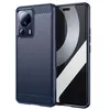 Image de Coque pour Xiaomi 13 Lite 5G - housse etui silicone gel carbone + verre trempe - BLEU FONCE - htdmobiles