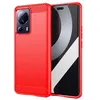 Image de Coque pour Xiaomi 13 Lite 5G - housse etui silicone gel carbone + verre trempe - ROUGE - htdmobiles
