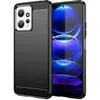 Image de Coque pour Xiaomi Redmi Note 12 4G - housse etui silicone gel carbone + film ecran - NOIR - htdmobiles