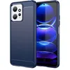 Image de Coque pour Xiaomi Redmi Note 12 4G - housse etui silicone gel carbone + verre trempe - BLEU FONCE - htdmobiles
