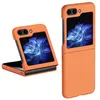 Image de Coque pour Samsung Galaxy Z Flip 5 5G - housse etui rigide avant et arriere - ORANGE - htdmobiles