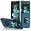 Image de Coque pour Samsung Galaxy Z Flip 5 5G - housse etui rigide bague anti choc magnetique - BLEU FONCE - htdmobiles