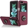 Image de Coque pour Samsung Galaxy Z Flip 5 5G - housse etui rigide bague anti choc magnetique - ROUGE BORDEAUX - htdmobiles