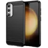 Image de Coque pour Samsung Galaxy S23 FE 5G - housse etui silicone gel carbone + film ecran - NOIR - htdmobiles