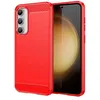 Image de Coque pour Samsung Galaxy S23 FE 5G - housse etui silicone gel carbone + film ecran - ROUGE - htdmobiles