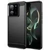 Image de Coque pour Xiaomi 13T / 13T Pro 5G - housse etui silicone gel carbone + film ecran - NOIR - htdmobiles