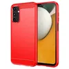Image de Coque pour Samsung Galaxy A15 4G / 5G - housse etui silicone gel carbone + film ecran - ROUGE - htdmobiles