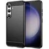 Image de Coque pour Samsung Galaxy S24 5G - housse etui silicone gel carbone + verre trempe - NOIR - htdmobiles