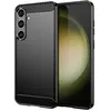 Image de Coque pour Samsung Galaxy S24 Plus 5G - housse etui silicone gel carbone + film ecran - NOIR - htdmobiles