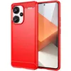 Image de Coque pour Xiaomi Redmi Note 13 Pro+ Plus 5G - housse etui silicone gel carbone + film ecran - ROUGE - htdmobiles