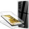 Image de Coque pour Samsung Galaxy S24 5G - housse etui silicone gel 360 integrale + verre trempe - TRANSPARENT - htdmobiles