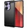 Image de Coque pour Xiaomi Redmi Note 13 Pro 4G / Poco M6 Pro 4G - housse etui silicone gel carbone + verre trempe - NOIR - htdmobiles